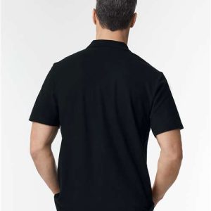 Custom Polo Shirt Black For Man Back