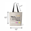 Custom Economical Tote Bags With Bottom Gusset 15W x 15H x 3D.