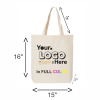 Custom Economical Tote Bags With Bottom Gusset 15W x 16H x 3D.
