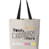 Custom Tote Bag with Contrast-Color Handles Your Logo Here