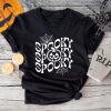 Custom Halloween spooky black T-Shirt
