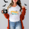 Custom Halloween spooky mama v2 white T-Shirts