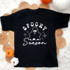Custom Halloween talk spooky to me black T-Shirts v2