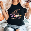 Custom Halloween witchy mama black T-Shirts