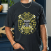 Playera Negra Personalizada Calavera Azteca con Penacho Para Hombre
