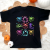 custom halloween coquette black t-shirt