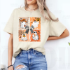 custom halloween coquette bow orange spooky halloween natural t-shirt