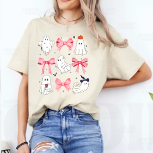 custom halloween coquette gosths cute natural t-shirt
