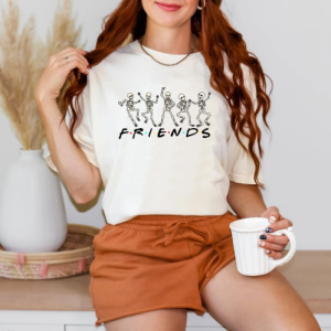 custom halloween friends natural color t-shirt