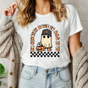 custom halloween no diggity bout to bag it up white t-shirt new