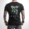 Custom Black Shirt Thug Life Michael Myers, Jason, Scary Movie White Back