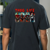 Custom Black T- Shirt Red Black Thug Life Michael Myers, Jason, It, Freddy Horizontal Back