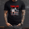 Custom Black T-Shirt Red Thug Life Michael Myers, Jason, Freddy,It Front
