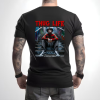 Custom Black T-Shirt Red Thug life Freddy Back