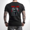 Custom Black T-Shirt Red Thug life It Back