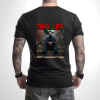 Custom Black T-Shirt Red Thug life MIchael Myers Back