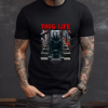 Custom Black T-Shirt Red Thug life Scream Front