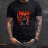 Custom Black T-Shirt Thug life Scream Front