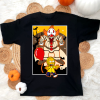 Custom Halloween It And Bart Black Front T-Shirt
