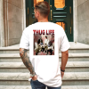 Custom White Shirt Black Red Thug Life Michael Myers, Scream, Jason, Freddy, It, Freddy Red Back