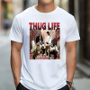 Custom White Shirt Black Red Thug Life Michael Myers, Scream, Jason, Freddy, It, Freddy Red Front