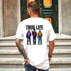 Custom White Shirt Black Thug life Michael Myers, Jason, Freddy Back