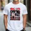 Custom White Shirt Red Thug life Michael Myers, Jason, Freddy, It Front1