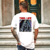 Custom White T-Shirt Red Thug life Beetlejuice Back