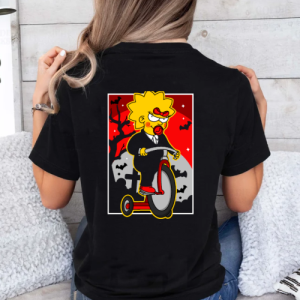 Diseño De Playera Negra Personalizada Halloween Lisa Jisaw Para Mujer Back