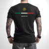 Diseño De Playera Negra Personalizada México Escudo Con Linea Verde Blanco y Rojo Para Hombre Back