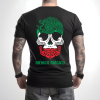 Playera Negra Personalizada Calavera Negra Mexico Magico Tricolor Para Hombre Reverso