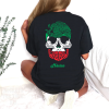Playera Negra Personalizada Calavera Negra Mexico Tricolor Para Mujer Reverso