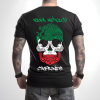 Playera Negra Personalizada Calavera Negra Viva México Cabrones Para Hombre Reverso