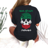 Playera Negra Personalizada Calavera Negra Viva México Cabrones Para Mujer Reverso