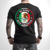 Playera Negra Personalizada Escudo Mexico El Papá Más Chingon Para Hombre Reverso
