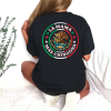 Playera Negra Personalizada Escudo Mexico La Mamá Más Chingona Aguila Para Mujer Reverso
