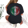 Playera Negra Personalizada Escudo Mexico La Mamá Más Chingona Con Estrellas Para Mujer Reverso