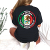 Playera Negra Personalizada Escudo Mexico La Mamá Más Chingona Para Mujer Reverso