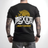 Playera Negra Personalizada México Lindo y Querido Dorado con Aguila Para Hombre FRont11