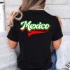 Playera Negra Personalizada Mexico Para Mujer Back
