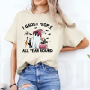 custom halloween i gosth people all year round natural t-shirt