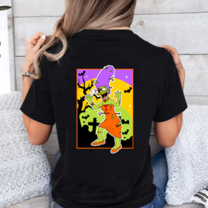 custom halloween marge zombie black t-shirt back