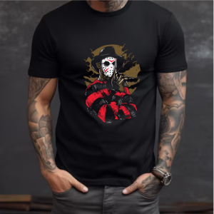 Custom Black T-Shirt FredyNight Front