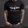 Custom Black T-Shirt Friends Horror Men Front