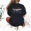 Custom Black T-Shirt Friends Horror Women Back