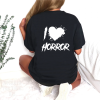 Custom Black T-Shirt IloveHorror Back