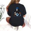 Custom Black T-Shirt Indianapolis Colts Woman Back