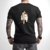 Custom Black T-Shirt Michael Myers halfface Back