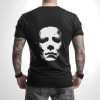 Custom Black T-Shirt RealFace Michael Myers Back