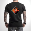 Custom Black T-Shirt Rhoumb Michael Myers Fire Back